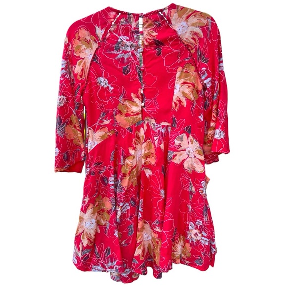 Free People Eyes On You Floral Print Trapeze Dress - Picture 5 of 11